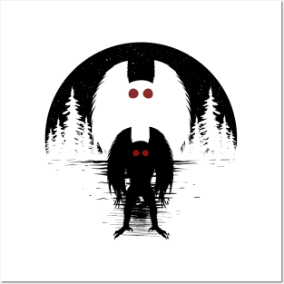 Mothman Silhouette Posters and Art